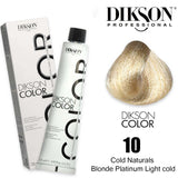 Dikson Cold Naturals Hair color 120ml – Shade 10 ( Blonde Platinum Light cold)