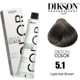 Dikson color 120ml – Shade 5.1 (Light Ash Brown)