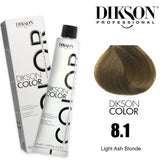 Dikson color 120ml – Shade 8.1 (Light Ash Blonde)