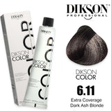 Dikson Extra Coverage Hair Color 120ml - Shade 6.11 (Dark Ash Blonde)