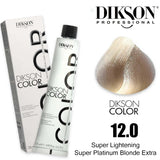 Dikson Super Lightening Hair color 120ml – Shade 12.0 (Super Platinum Blonde Extra)