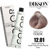 Dikson Super Lightening Hair color 120ml – Shade 12.01 (Super Platinum Ash Blonde Extra)