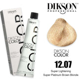 Dikson Super Lightening Hair color 120ml – Shade 12.07 (Super Platinum Brown Blonde)