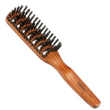 Eurostil Wooden Flat Brush - Natural Styling Tool for All Hair Types