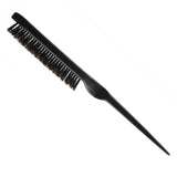 Eurostil Styling Flat Brush  - Boar Bristle for Effortless Styling and Smoothing