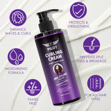 Pilot Curling Cream 300ml – Curl Defining & Texturizing Cream for Waves & Curls – Lightweight, Hydrating, Frizz-Control Styling & Conditioning for All Hair Types