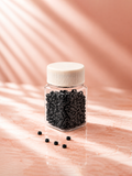 Hair Extension Micro Rings Black Silicone Lined Jar Pack