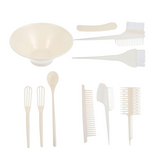 9-Piece Hair Coloring Kit – C-09 White Hair Dye Brush and Bowl Set for Salon and Home Use – Reusable Hair Tint Tools, Mixing Bowl, Combs & Brushes