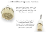 Jully France Facial Brushes 5 Pcs Set-  for Deep Cleanse & Dead Skin Removal Beauty Machine replacement heads