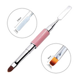 Pilot Double Head Acrylic Nail Brush for 3D Nail Art Design-Pink