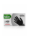 Falcon Black Vinyl Gloves Large Powder Free 100 Pieces Box