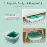 Foot SPA Machine with Water Bubble ZG-H9808C- Collapsible Heated Foot Spa Bath with Bubbles, Vibration & Pedicure Attachments – Portable Foldable Foot Soak Tub with Massage & Red Light Therapy for Home Use