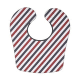 Hair Cutting Collar L-03 – Waterproof PU Salon Neck Shield with Magnetic Closure for Haircut, Hair Dye, and Styling – Anti-Static, Lightweight & Adjustable (Red/Blue Stripes)