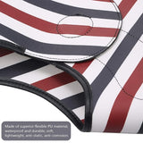 Hair Cutting Collar L-03 – Waterproof PU Salon Neck Shield with Magnetic Closure for Haircut, Hair Dye, and Styling – Anti-Static, Lightweight & Adjustable (Red/Blue Stripes)