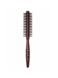 Small Round Hair Brush Brown Wood Effect Blow Dry Styling Brush