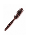Small Round Hair Brush Brown Wood Effect Blow Dry Styling Brush
