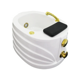 Pilot Jet SPA / Pedicure Tub T089 Gold Heated Pedicure Tub with Massage, LED Lights, Thermal Insulated Foot Spa Bath – Easy Drain Foot Soak for Home & Salon