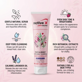 ActiveX Face & Body Lightening & Scrubbing Cream with Lavender – Gentle Exfoliating Face & Body Scrub – (150ml/500ml)