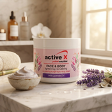 ActiveX Face & Body Lightening & Scrubbing Cream with Lavender – Gentle Exfoliating Face & Body Scrub – (150ml/500ml)