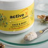 ActiveX Face & Body Lightening & Scrubbing Cream with Argan Oil – Gentle Exfoliating Face & Body Scrub – (150ml/500ml)