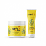 ActiveX Face & Body Lightening & Scrubbing Cream with Argan Oil – Gentle Exfoliating Face & Body Scrub – (150ml/500ml)