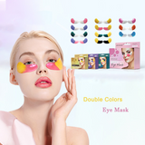 Mondsub Double Color Eye Mask (6 Pairs) – Hydrogel Under Eye Patches for Dark Circles, Puffiness, Wrinkles & Eye Bags – Black Truffle, Cherry Blossom, Lavender, Seaweed, Tremella, Carnosine