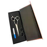 Pilot Barber Scissor 5.5" – Professional Hair Cutting Shears with Fancy Ring , Japanese 440C Steel, Semi-Offset Ergonomic Handle for Barbers & Stylists