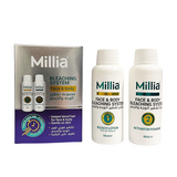 Millia Facial & Body Bleaching System – Instant Blonde Hair Lightening Cream with Activator Powder – Gentle Bleach for Face, Body, and Sensitive Skin (2 x 50g)
