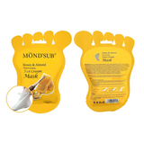 Mond’Sub Deep Nourishing Foot Cream Mask – Argan Oil & Honey Almond Variants, Hydrating, Repairing & Overnight Foot Care for Dry, Cracked Feet (1 Pair, 36ml)
