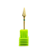 Pilot Gold Carbide Large Cutting Bit 407102-G (Green) - Arrow-Shaped Medium-Coarse Nail Drill Bit for Acrylic and Gel Removal