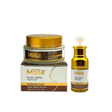 Millia Hyaluronic Acid Skincare – Facial Cream (100 ml) & Serum (40 ml) - Intense Hydration, Plumpness, and Smoothness with Hyaluronic Acid