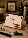 Nghia Canvas Tool Apron Cream and Green Salon Storage Pouch