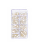 Professional Clear Full Cover Nail Extension Tips Set with Storage Case