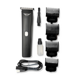 Pilot P-9303B Men’s Hair Clipper black – Cordless, Low Noise, Lithium Battery, USB Charging, 4 Guide Combs, for Hair & Beard