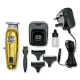 Pilot Mini Hair Clipper for Men – P-154NS Gold, Cordless & Corded, Full Metal Professional Grooming Tool with Adjustable Stainless Steel Blade, LCD Display, Fast Charging 1400mAh Battery