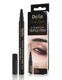 Delia Eyebrow Triple Pen - Black 1.0