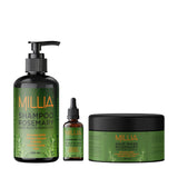 Millia Rosemary Hair Roots Booster Individuals – Strengthening Shampoo, Mask & Oil Trio with Rosemary Leaf Extract for Revitalized Roots & Healthier Hair Growth