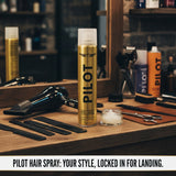 Pilot Hair Spray - 600 ml Long Lasting Styling Spray, Up to 24 Hour Hold, Controls Flyaways & Baby Hair, Professional Salon Finish