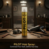 Pilot Hair Spray - 600 ml Long Lasting Styling Spray, Up to 24 Hour Hold, Controls Flyaways & Baby Hair, Professional Salon Finish