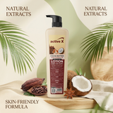 Active X body lotion ingredients cocoa butter coconut oil moisturizing formula 1000ml UAE