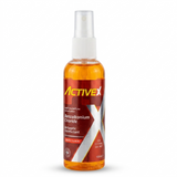 Active X antiseptic spray for manicure and pedicure post nail treatment hygiene on white background