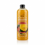 Bottle of active X body wash with citrus and mint flavor on a white background