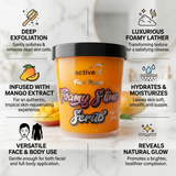 ActiveX foamy slime scrub features deep cleansing foam and exfoliation benefits