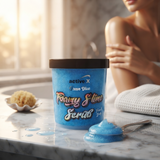 Close-up texture of ActiveX foamy slime scrub with rich exfoliating formula