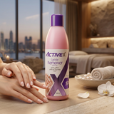 Professional nail care treatment using ActiveX cuticle remover for clean and well-groomed nails