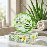 Lightweight non sticky aloe vera gel texture for deep skin hydration