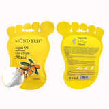 Mond’Sub Deep Nourishing Foot Cream Mask – Argan Oil & Honey Almond Variants, Hydrating, Repairing & Overnight Foot Care for Dry, Cracked Feet (1 Pair, 36ml)