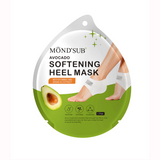 Mondsub Avocado Softening Disposable Heel Mask (1 Pair) - Intensive Moisture & Cracked Heel Repair for Smooth, Soft Feet