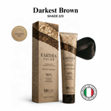BBCOS EARTHIA COLOR Nathue Complex ammonia-free vegan permanent hair color 100ml in shade Darkest Brown