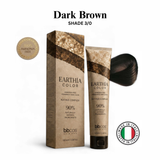 BBCOS EARTHIA COLOR Nathue Complex ammonia-free vegan permanent hair color 100ml in shade Dark Brown